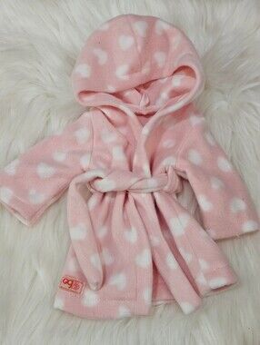 Our Generation Doll Pink Heart Robe